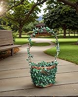 Vista 6 de LJY 32.8 Yards Artificial Ivy Garland Foliage Green Leaves Fake Vine for Wedding Party Ceremony DIY Headbands