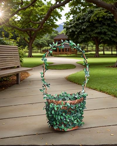 Miniatura 6 de LJY 32.8 Yards Artificial Ivy Garland Foliage Green Leaves Fake Vine for Wedding Party Ceremony DIY Headbands