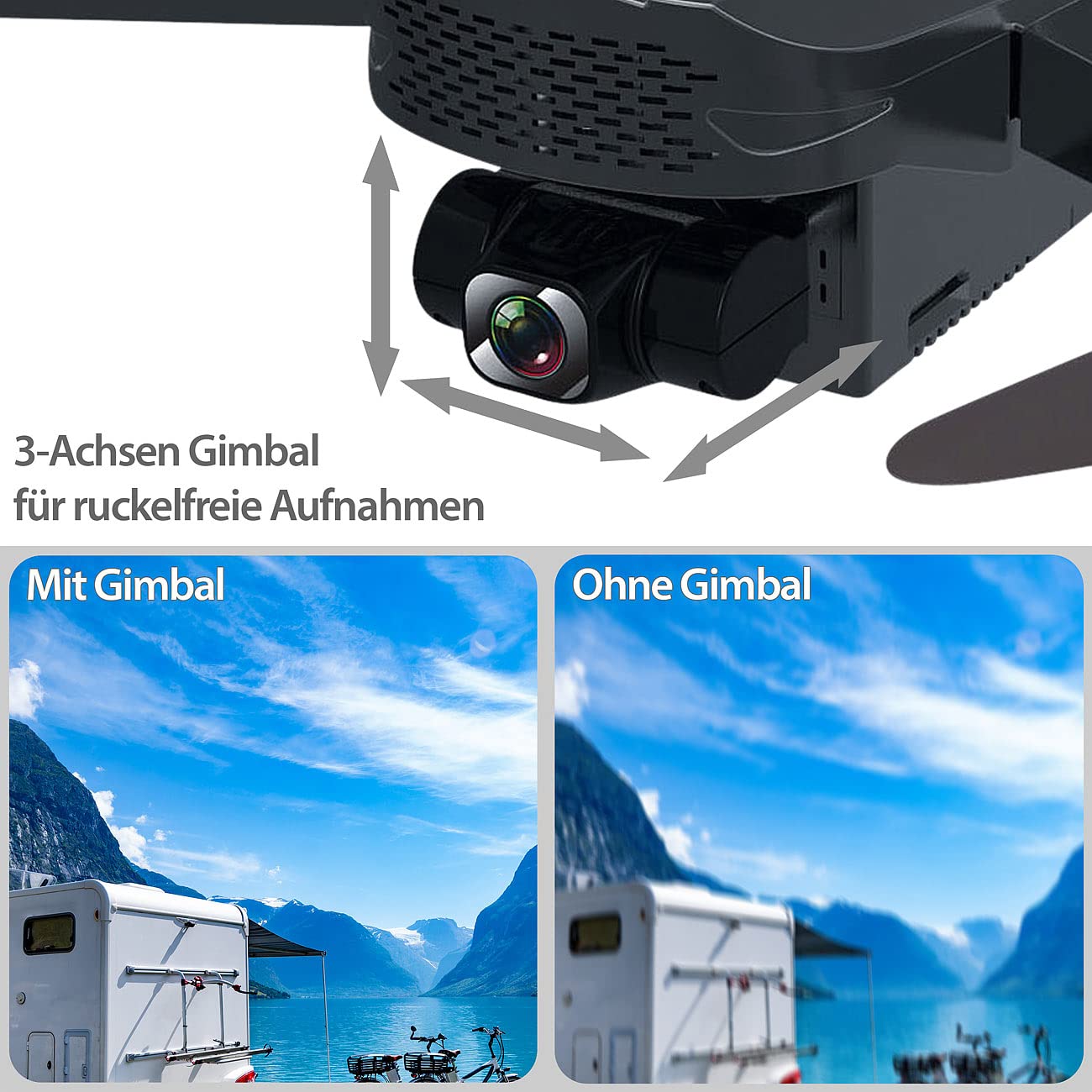 Simulus Drone GPS pieghevole con videocamera 4K, sensore ostacoli 360° e motore brushless