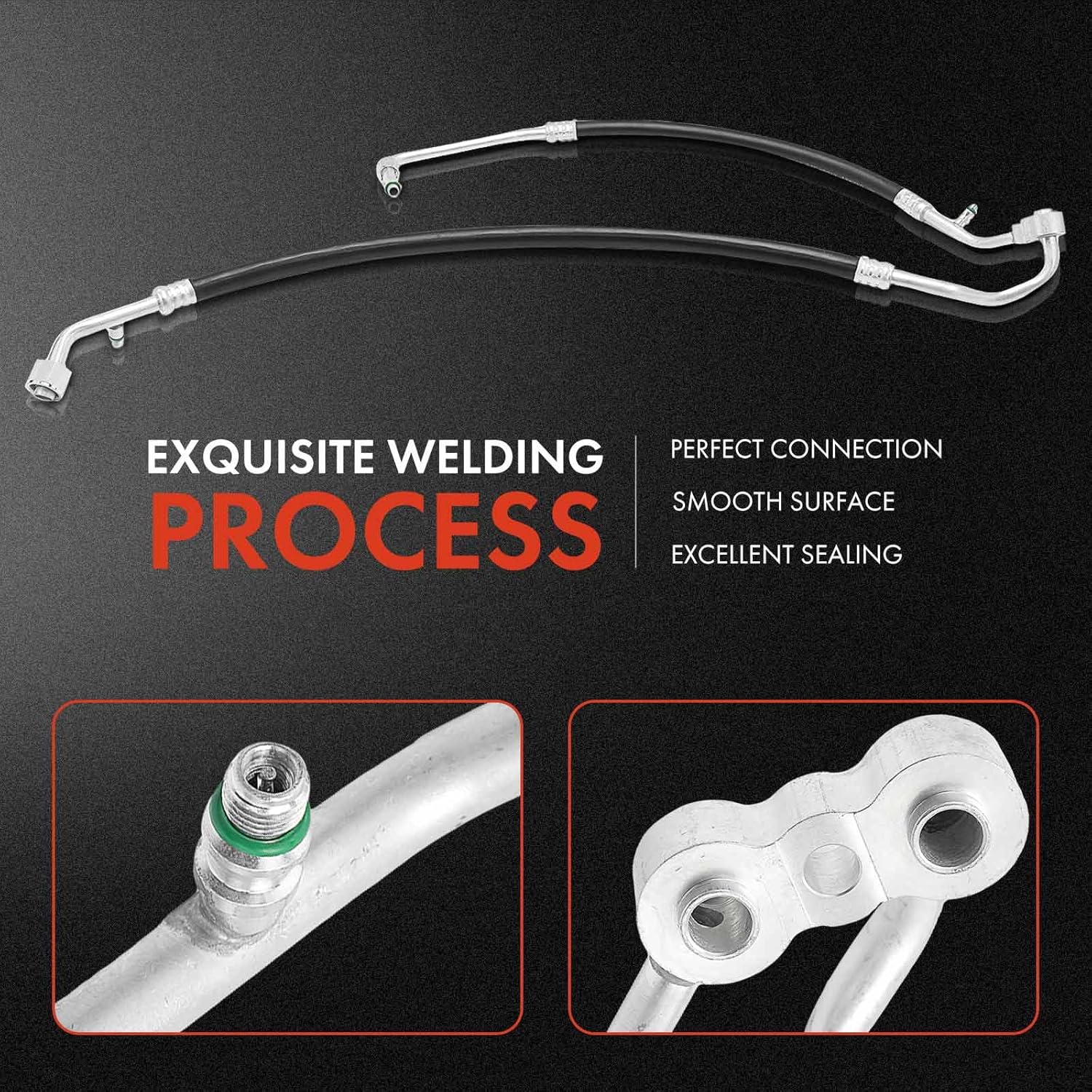 A-Premium A/C Suction and Discharge Line Hose Assembly Compatible with Chevrolet C2500/C1500/C3500/ K1500/K2500/K3500 1990 & GMC C2500/C1500/C3500/ K1500/K2500/K3500 1990