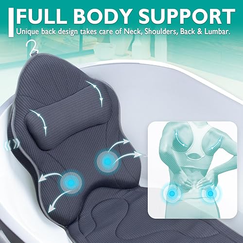 Miniatura 2 de Almohadas de baño gruesas de cuerpo completo y cojín para bañera reposacabezas soporte de cuello hombro comodidad relajación accesorios de spa