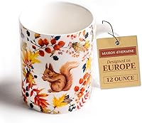 Vista 59 de Maison d' Hermine Taza de café con asas, tazas de porcelana fina de hueso, paquete de una taza de té para bebidas calientes, capuchino latte