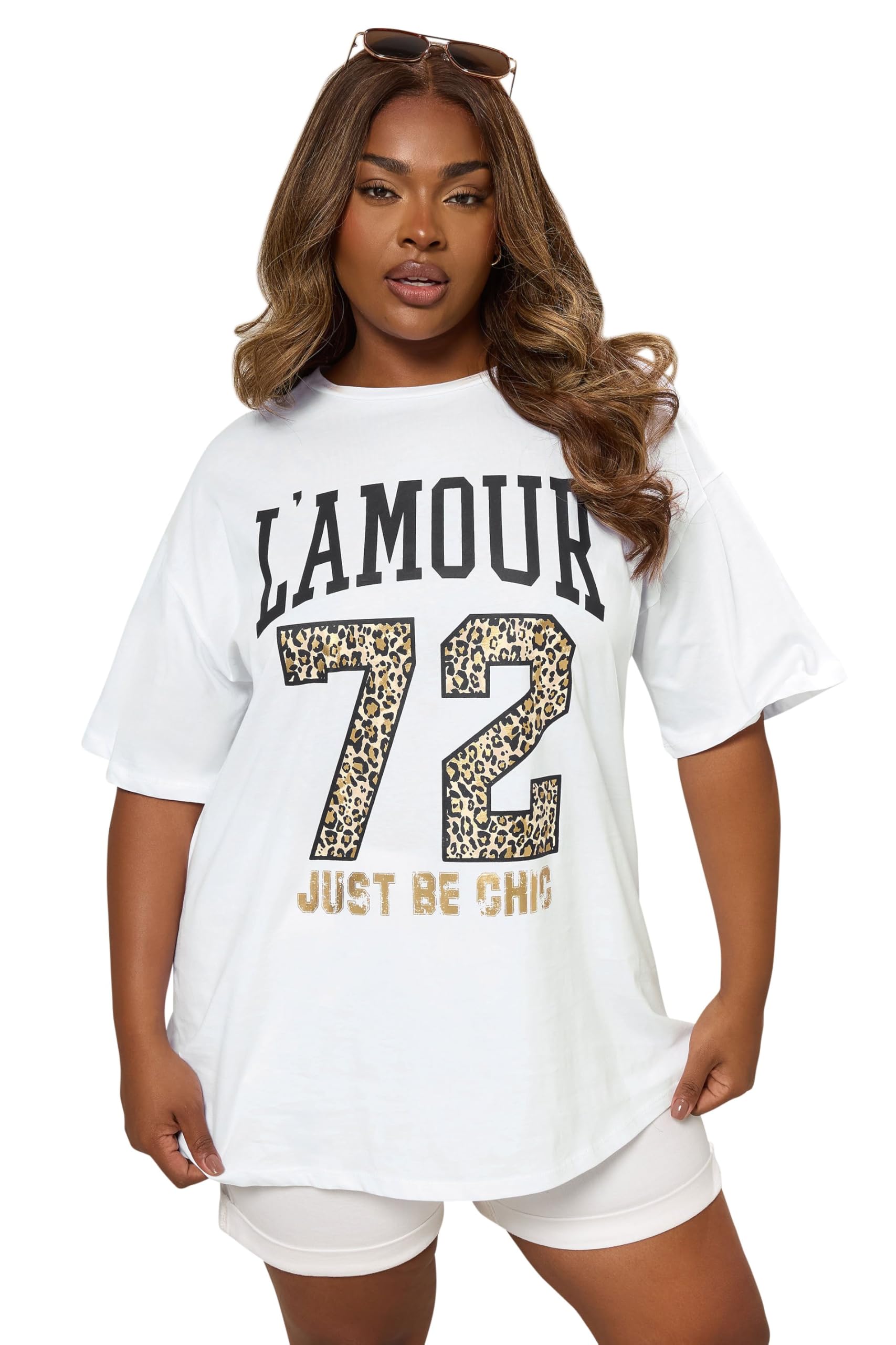 Yours Women's White 'L'amour' Slogan T-Shirt Size 22-24