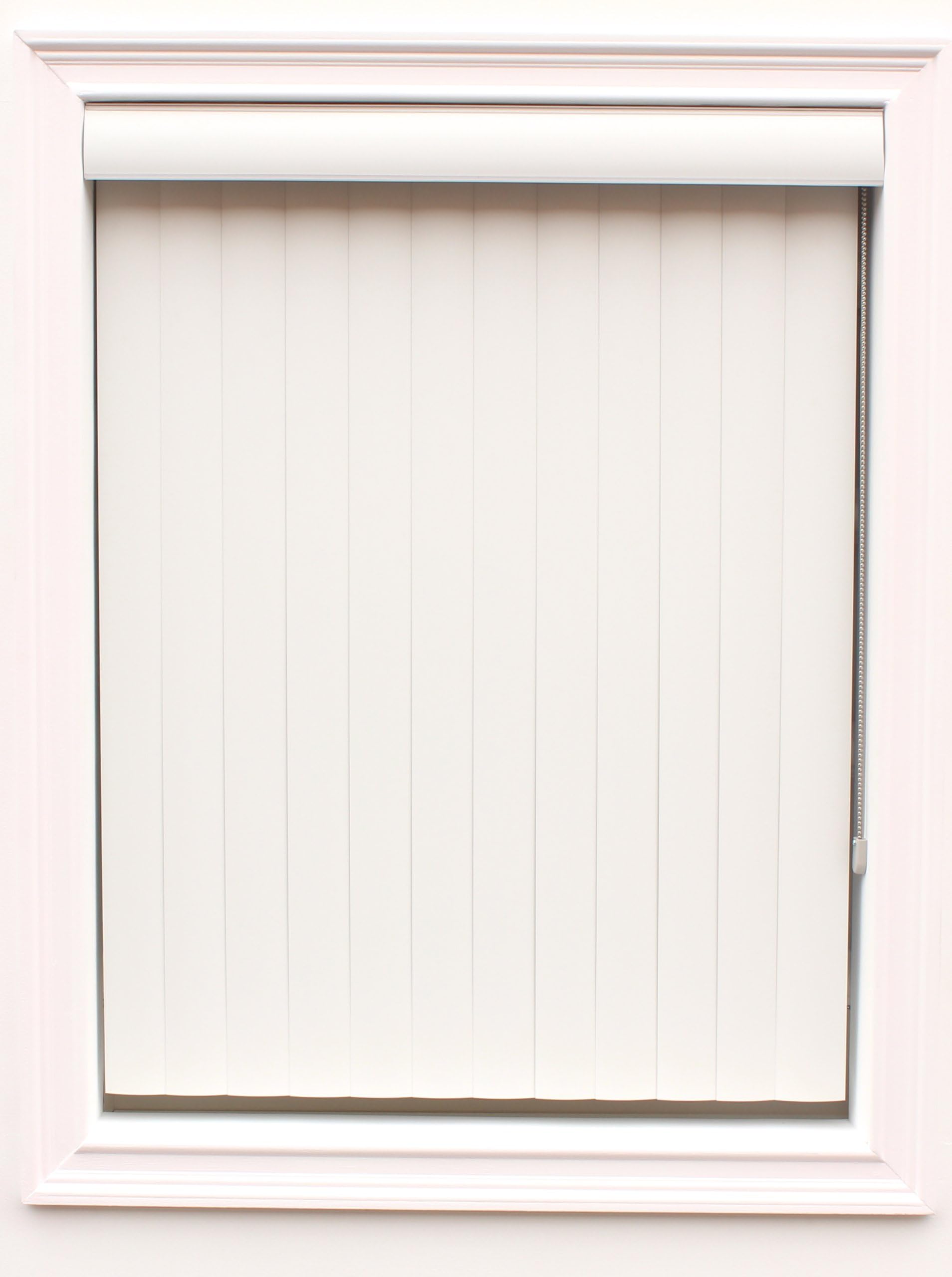 Curved Vertical Blinds, Center Opening, Inside Mount, 118 by 58-Inch, Polar