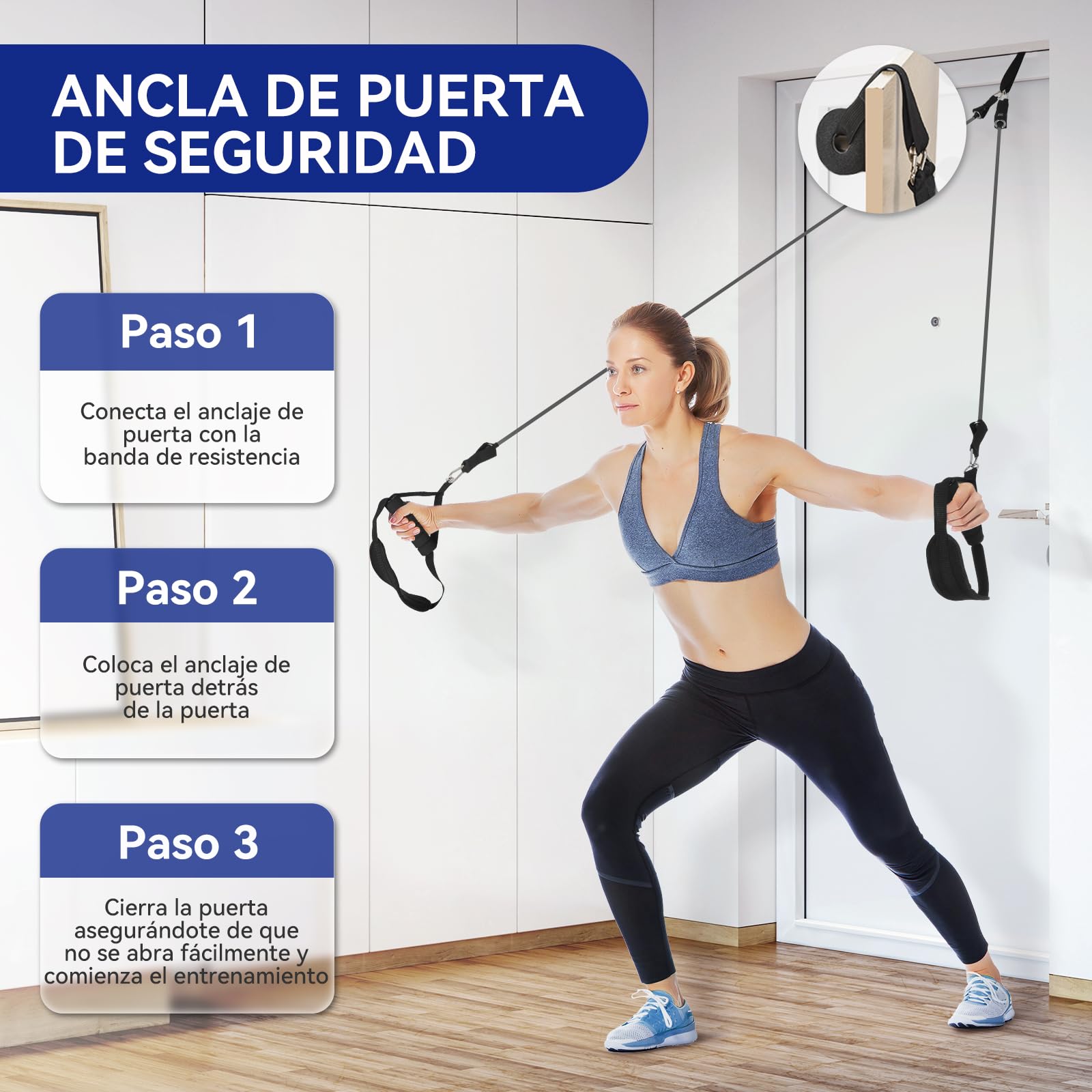 Barra de Pilates, ALongSong Barra Pilates Hecha de Hierro con Bandas de Resistencia de Tubo de Látex Natural(40-180lbs), Gomas Elasticas Musculacion para Gimnasio En Casa, Navidad