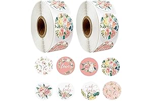 Floral Stickers for Cards and Envelopes: Small Business and Personal Use