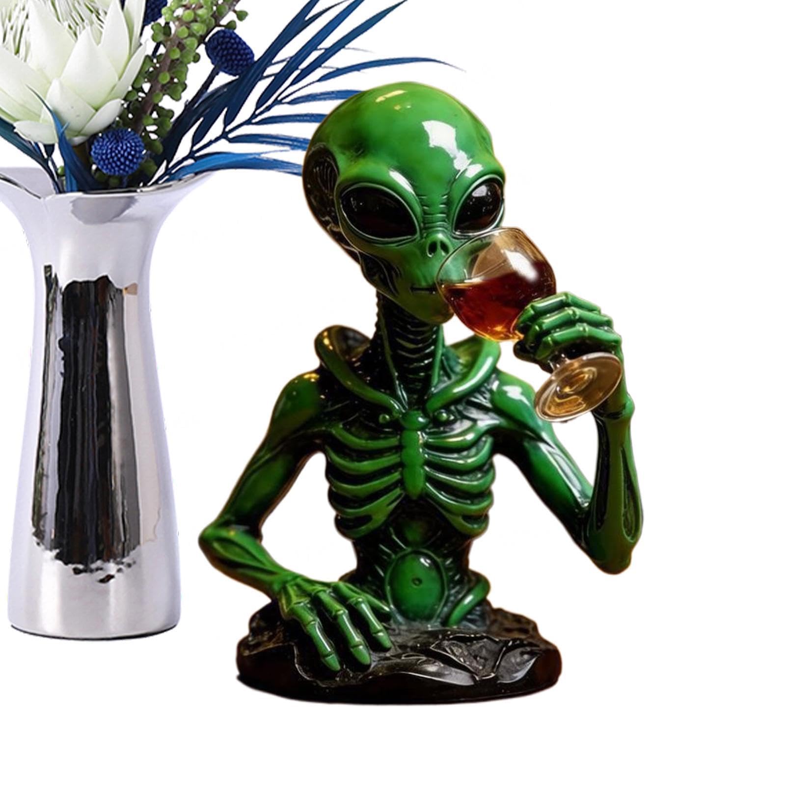 Décoration de table Alien en résine figurine de collection intérieur et extérieur jardin