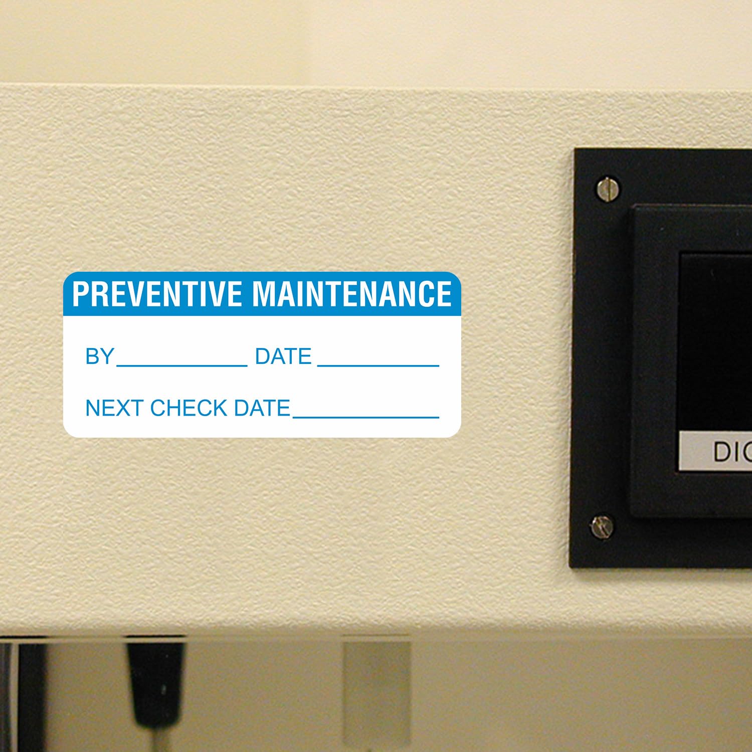 Manutenzione preventiva, 5/20,3 x 3,8 cm 4 mil Wht Flexible vinyl, TC, vinyl Label, 350 Labels/Box