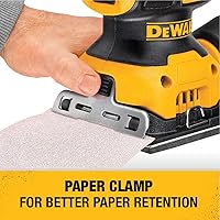 Vista 4 de DEWALT DWE6411K Kit de lijadora con agarre de palma de 1/4 hojas (renovado)