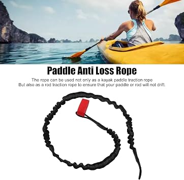 Kayak Paddle Leash, Kayak Tow Rope 2PCS Nylon Rubber Stretchable Anti Loss, Kayak Fishing Accessories for Canoe Boat Accessories