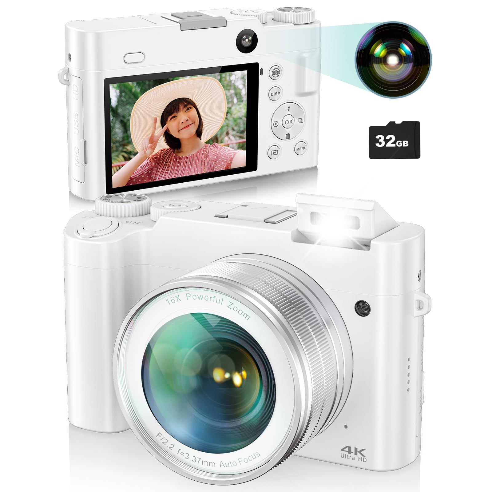 〓超人気ホワイト〓Wi-Fi機能搭載☆自撮り可❤パナソニック LUMIX GF6 