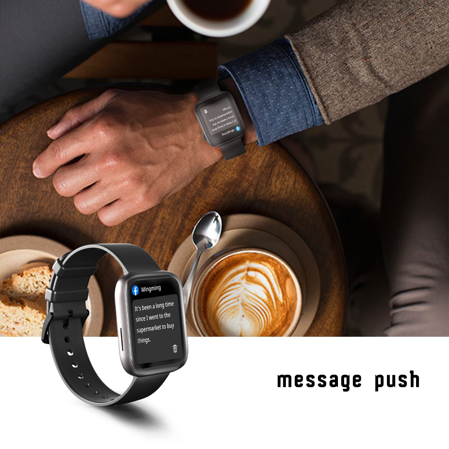 Smartwatch Haga y reciba Llamadas, Actividad Fitness Reloj Inteligente Hombre Mujer con Podómetro Reloj de Impermeable IP68,con 120 Deportes Modos de Reloj de Compatible para Android iOS