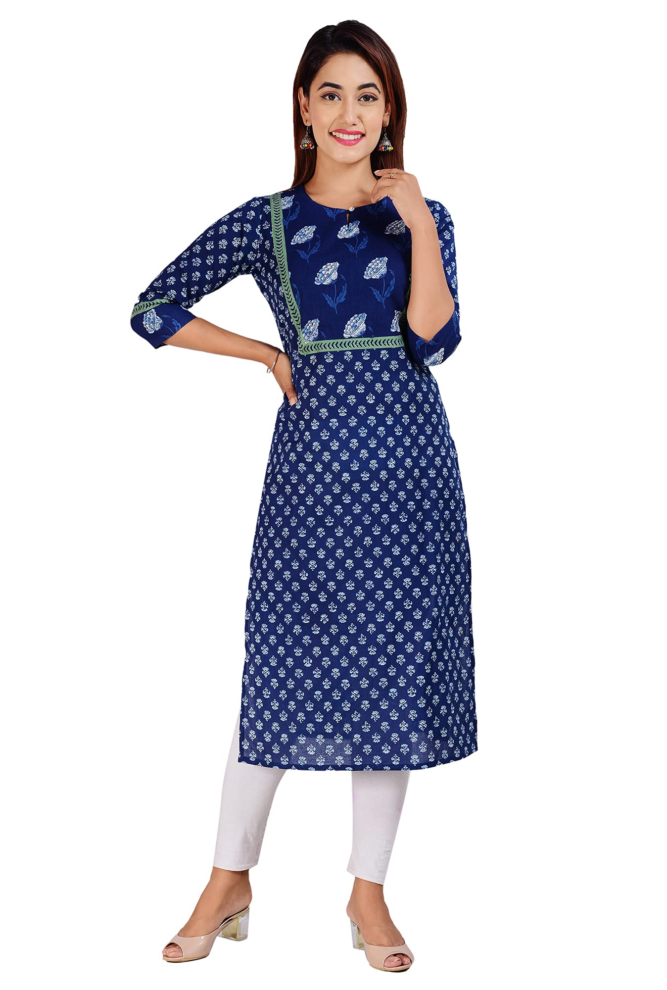 COTLAND FashionsJaipuri Cotton Printed Straight Kurti for Women