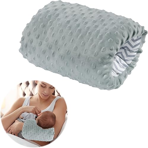 MABOZOO Almohada de brazo para alimentar al bebé, almohada acogedora con estampado de flores, almohada de algodón suave para recién nacido, doble