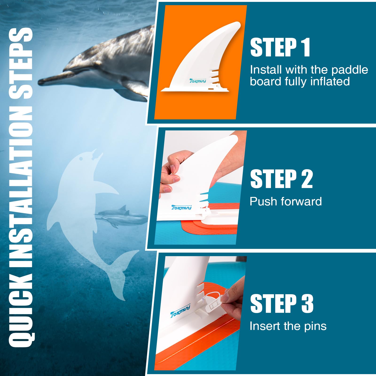 FunWater Nadmuchiwana deska do wiosłowania SUP z akcesoriami premium SUP, antypoślizgowa deska do wiosłowania EVA, deska do wiosłowania 38 cm, dla dorosłych i młodzieży na wszystkich poziomach