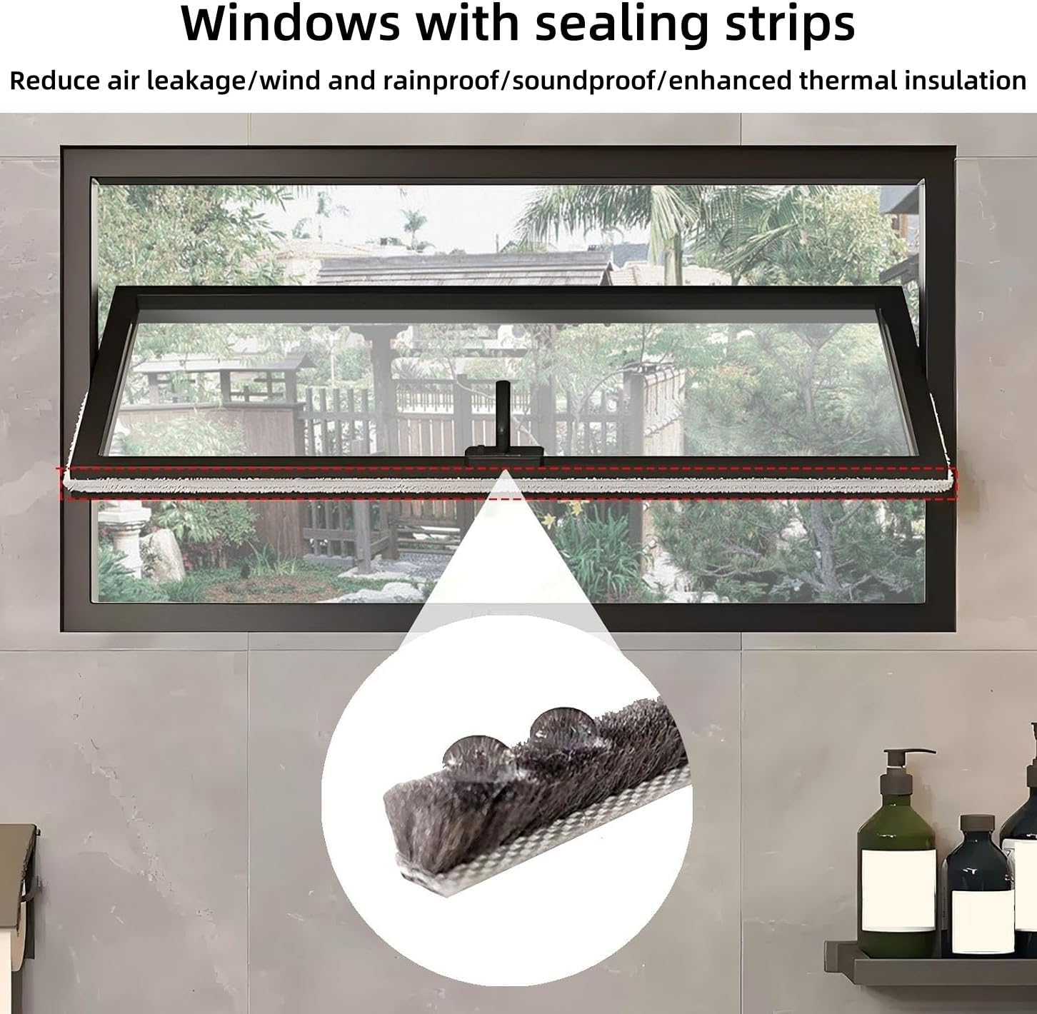 Small Shed Transom Window, Flush Mount Windows with Tempered Glass, Rectangle Casement Window, Rotatable Household Windows for Bathroom Shop Garage Barns Game Room Kitchen Workshop(Black C,23.6''X39.4
