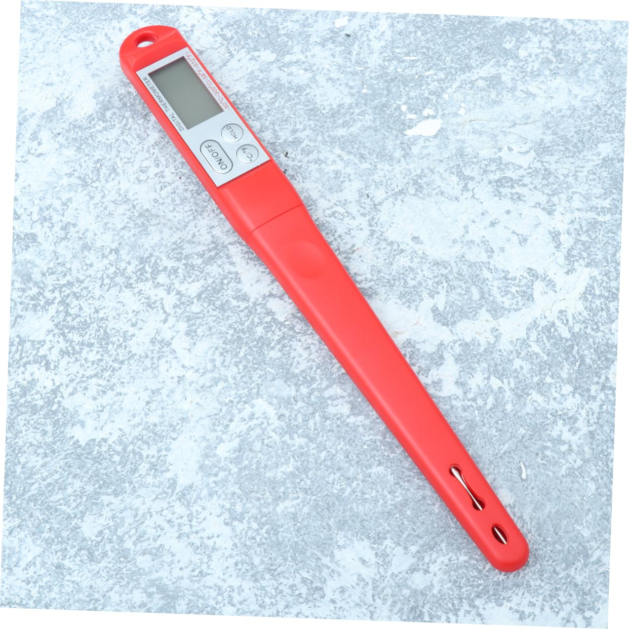 PRETYZOOM 3piezas Digital De Probeta De Inoxidable Para Alimentos Medidor De Temperatura Instantáneo Para Cocina y Bbq Rojo
