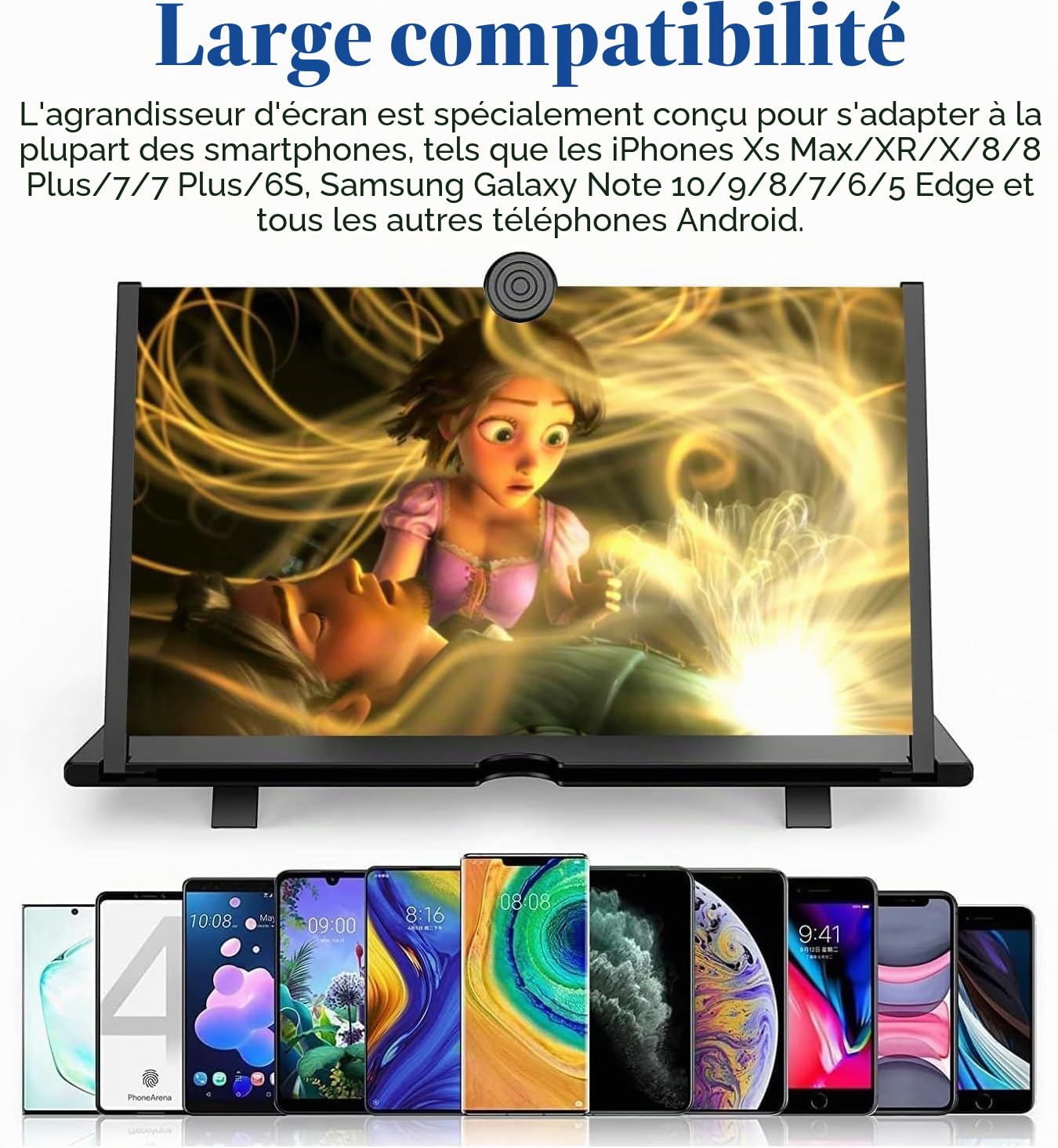 Agrandisseur ecran Telephone 10 Pouces, Loupe d'écran