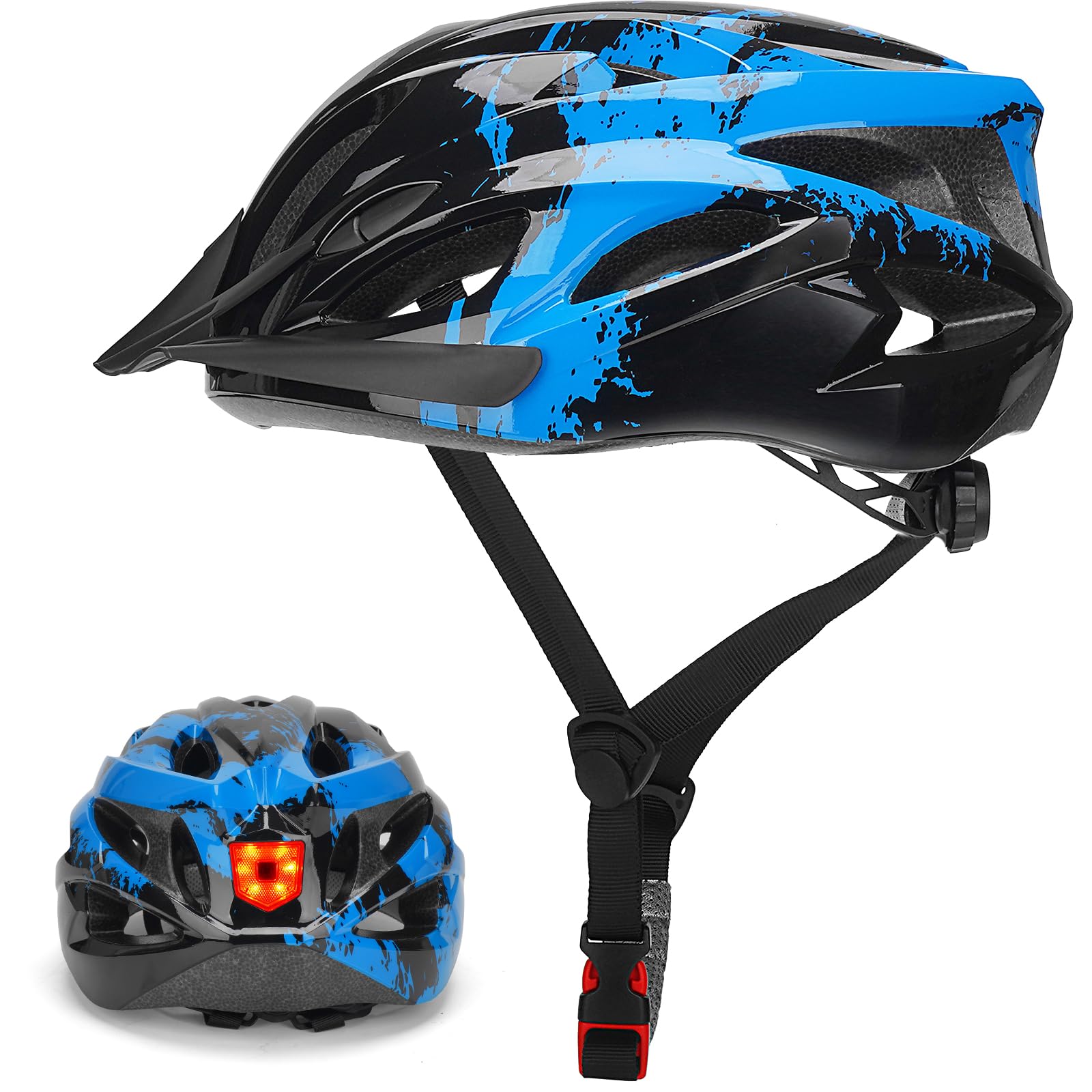 Fahrradhelm Erwachsene mit Licht für Damen und Herren 57-62CM