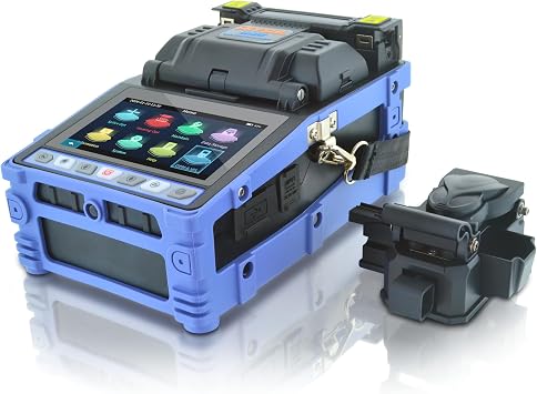 SS409F Fiber Optic Fusion Splicer, Auto Core Alignment Low Loss Fiber Splicing with OPM, 10km Fault Testing and 4.3" HD Touch Screen for FTTH/FTTx/CATV SM&MM