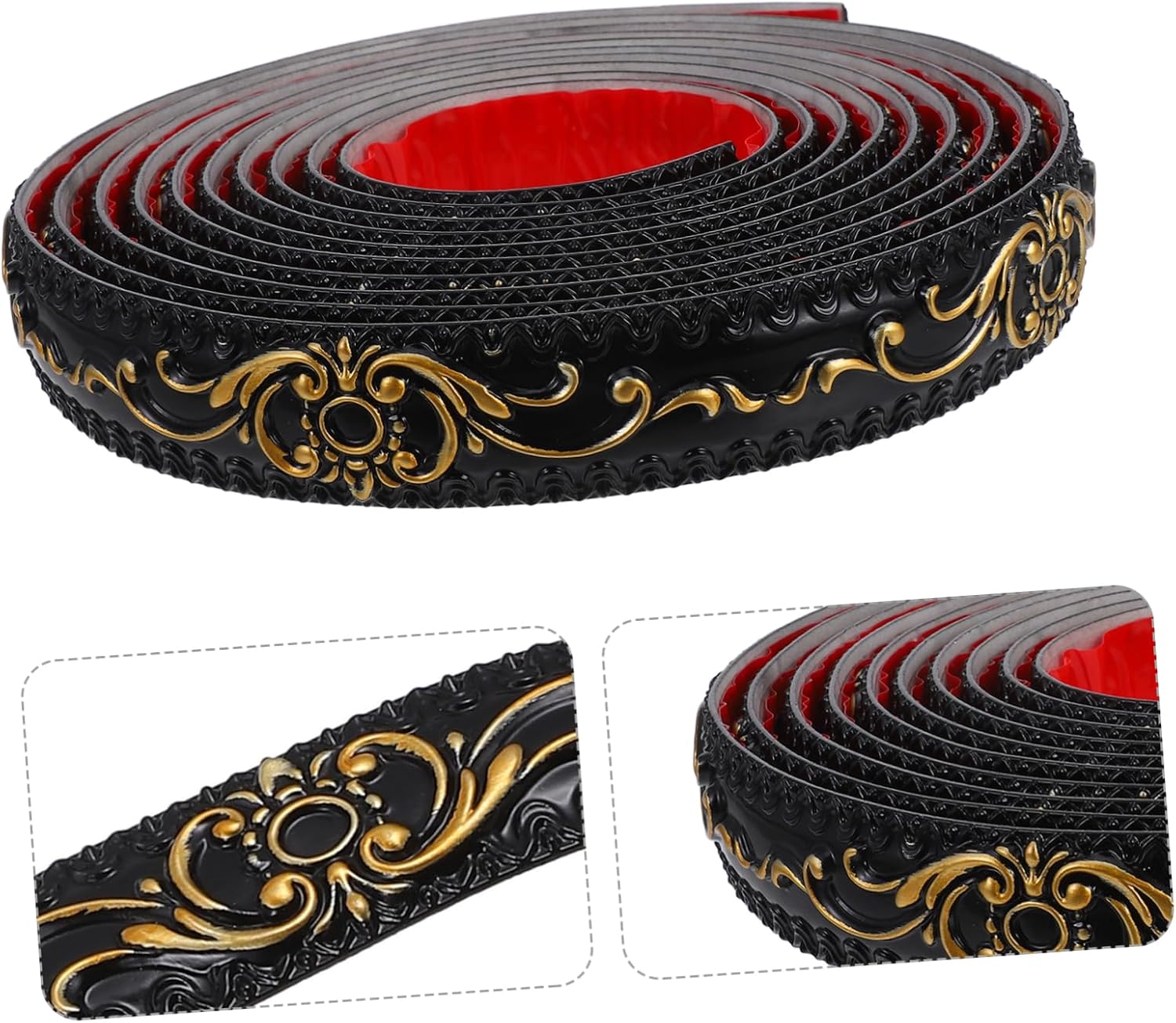 Vaguelly Peel and Stick Wall Trim Flexible Self-Adhesive Edging Strip for Living Room Bedroom and Dining Room Decor Decorative Molding Realistic Texture