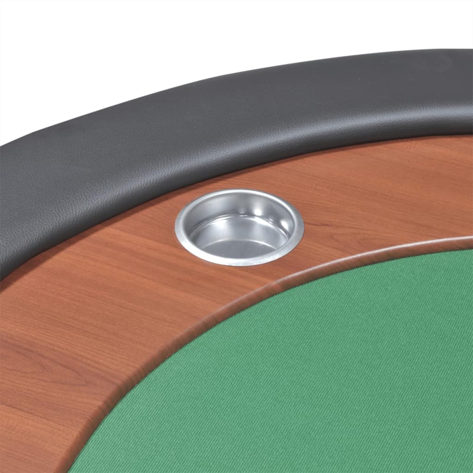 LAPOOH Tavolo Poker 10 Giocatori Postazione Dealer Vassoio Chip Verde