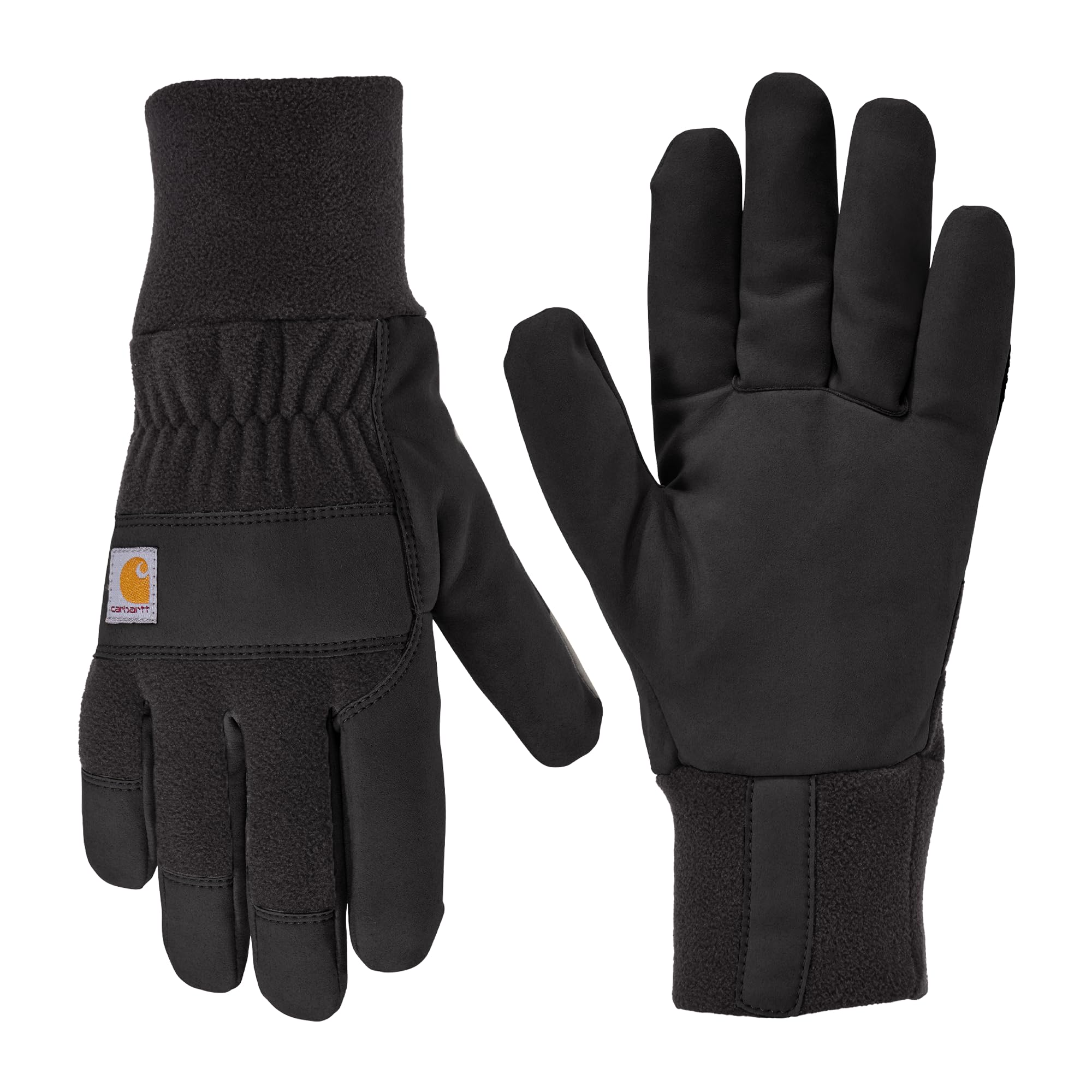 Carhartt Guante de trabajo de forro polar Wind Fighter para mujer, Negro -, Medium