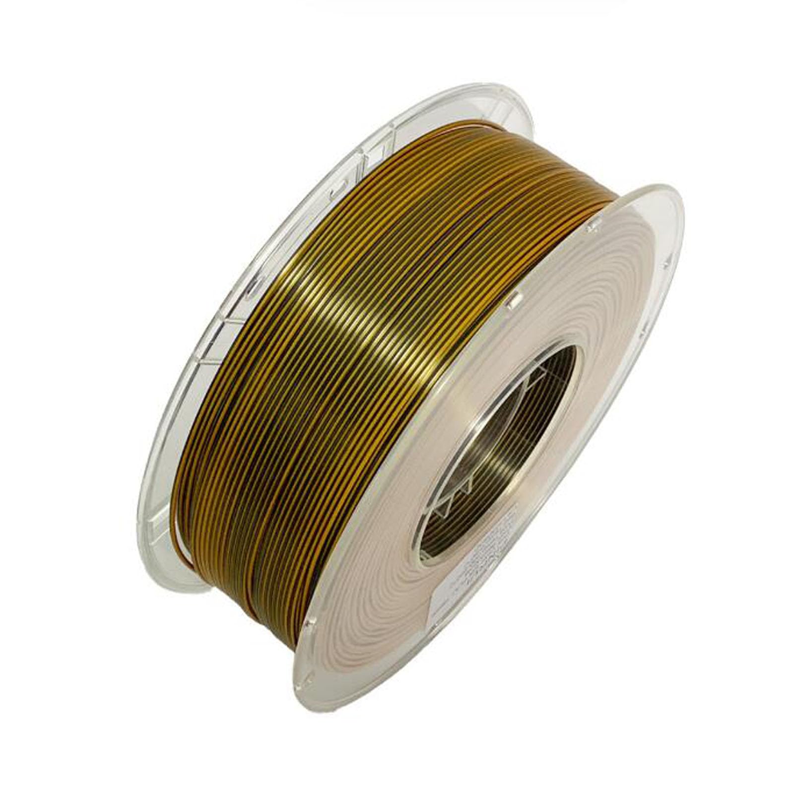 Jedwab PLA w dwóch kolorach materiałów eksploatacyjnych, materiałach eksploatacyjnych do drukarki 3D, Filament 1 kg, 1,75 mm kolorowe materiały eksploatacyjne 3D,Black and gold
