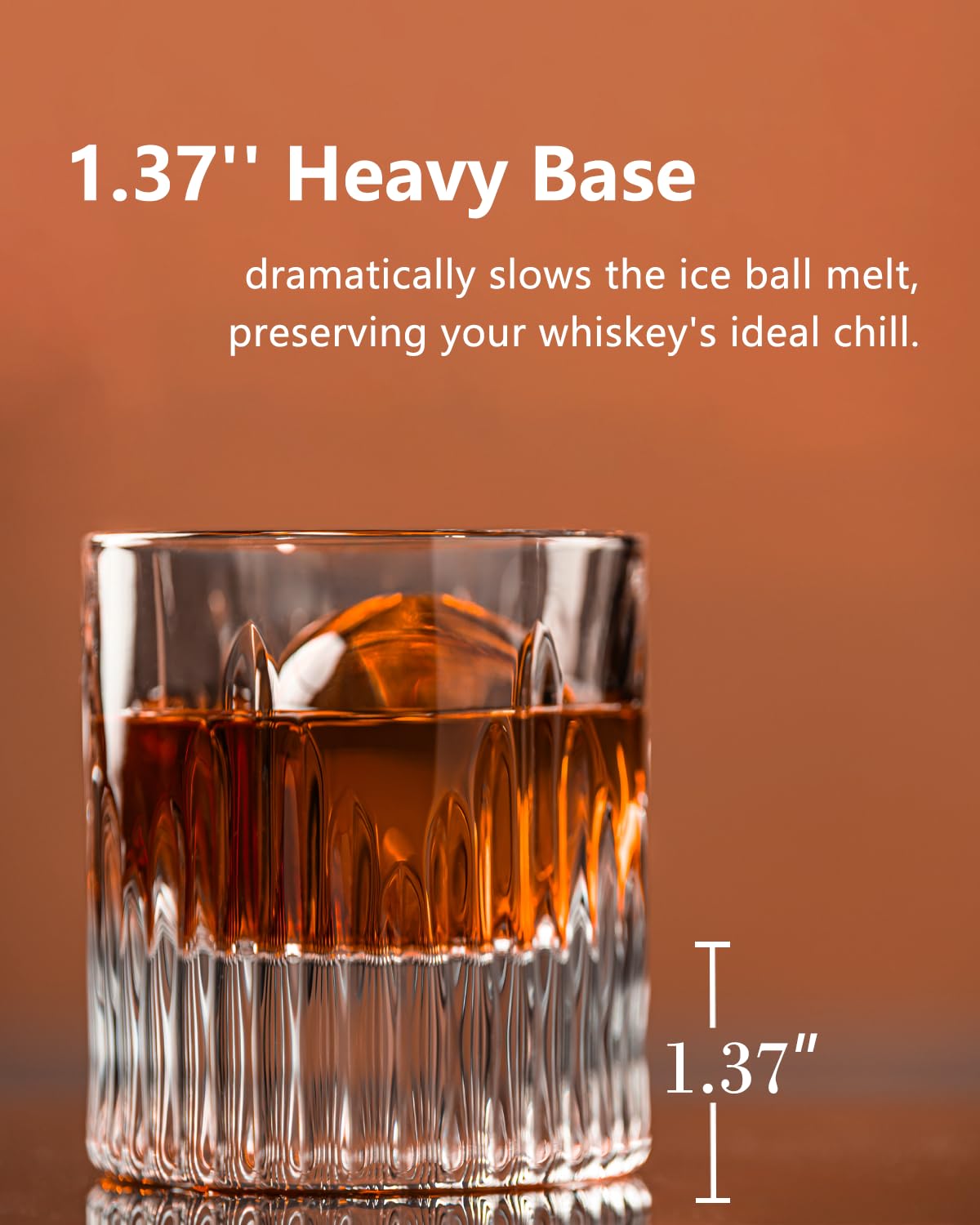 Uopsrs Thick Bottom Whiskey Glass Set of 2, 7 OZ Crystal Old Fashioned Whiskey Glasses for Home Bar, Heavy Cocktail Bourbon Glasses, for Scotch, Cocktails, Cognac, Vodka, Rum, Unique Gift for Men