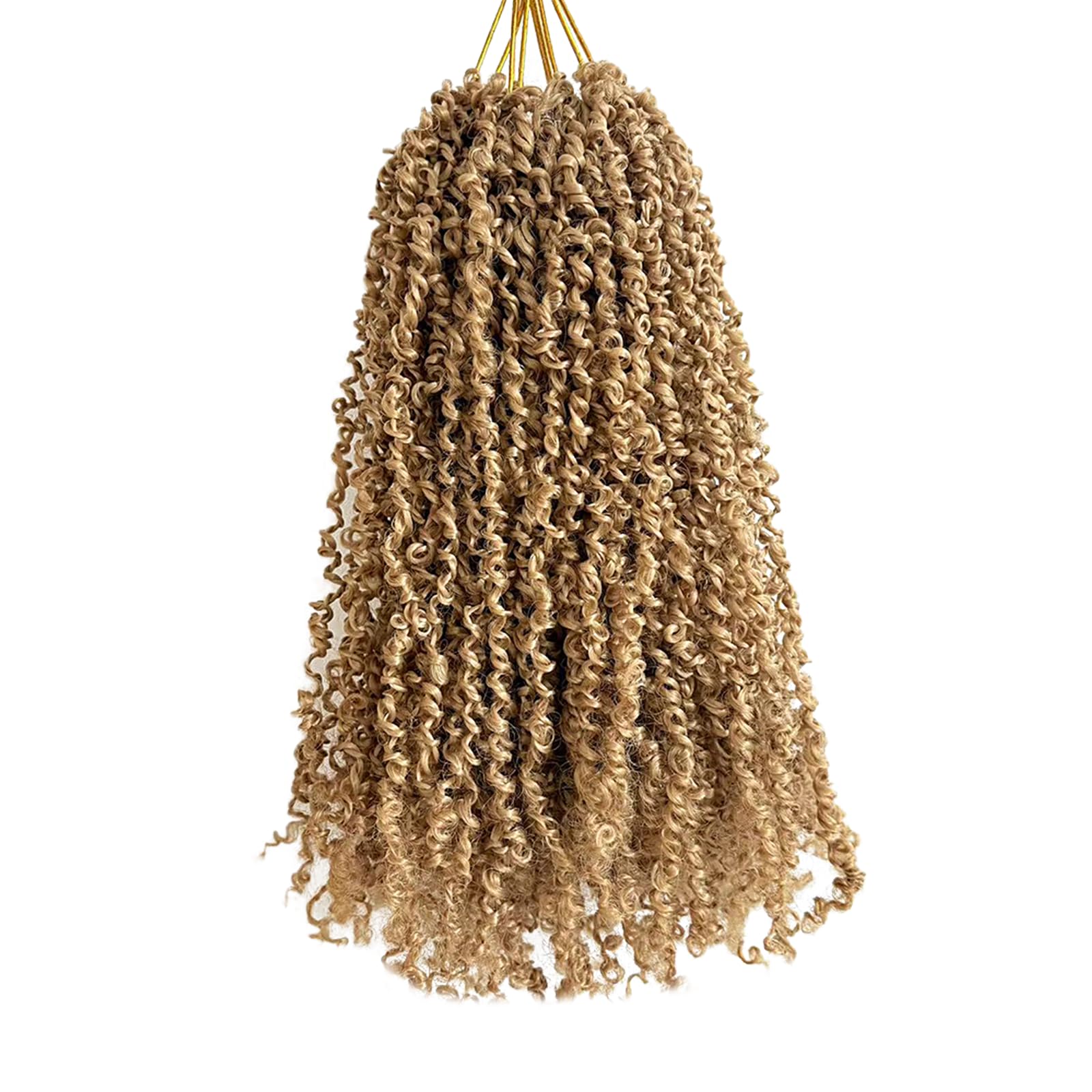 Photo 1 of 16 Inch Pre-Looped Yanky Twist Crochet Hair, 30 Strands/Pc, Mini Passion Twists, Senegalese Braiding Hair (27#, 8 Pcs/Pack)