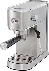 BLACK+DECKER Cafeteira Expresso e Cápsulas, com Jarra Inox, 2 Cafés Simultâneos, CEA1200G, 220V
