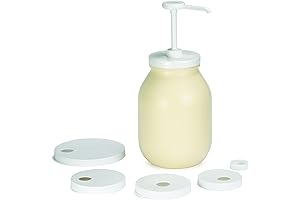 Tablecraft Economy Peanut Butter Pump for Jar, Six-Piece Kit, White