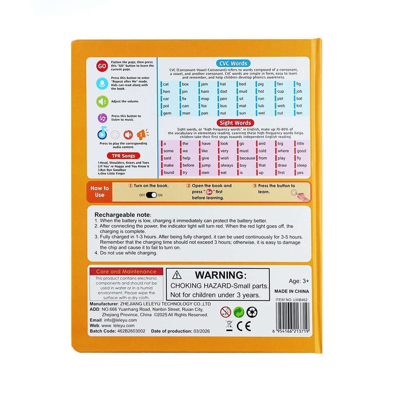 Libros Parlantes Audiolibro Interactivo Aprendizaje Vocabulario