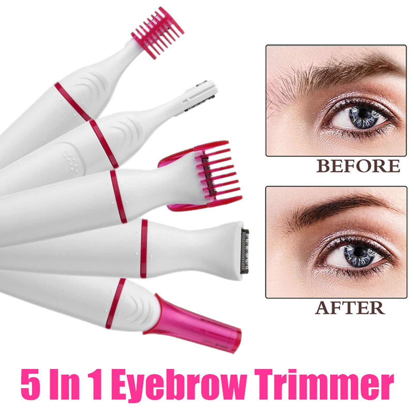 Augenbrauen Trimmer für Frauen, Gesichtshaarentferner für Frauen,Elektrischer Haarentfernung, Schmerzfreie Gesichtsrasierer Elektrorasierer Trimmer für Damen, für Körper Gesichtshaare Lippen Kinn