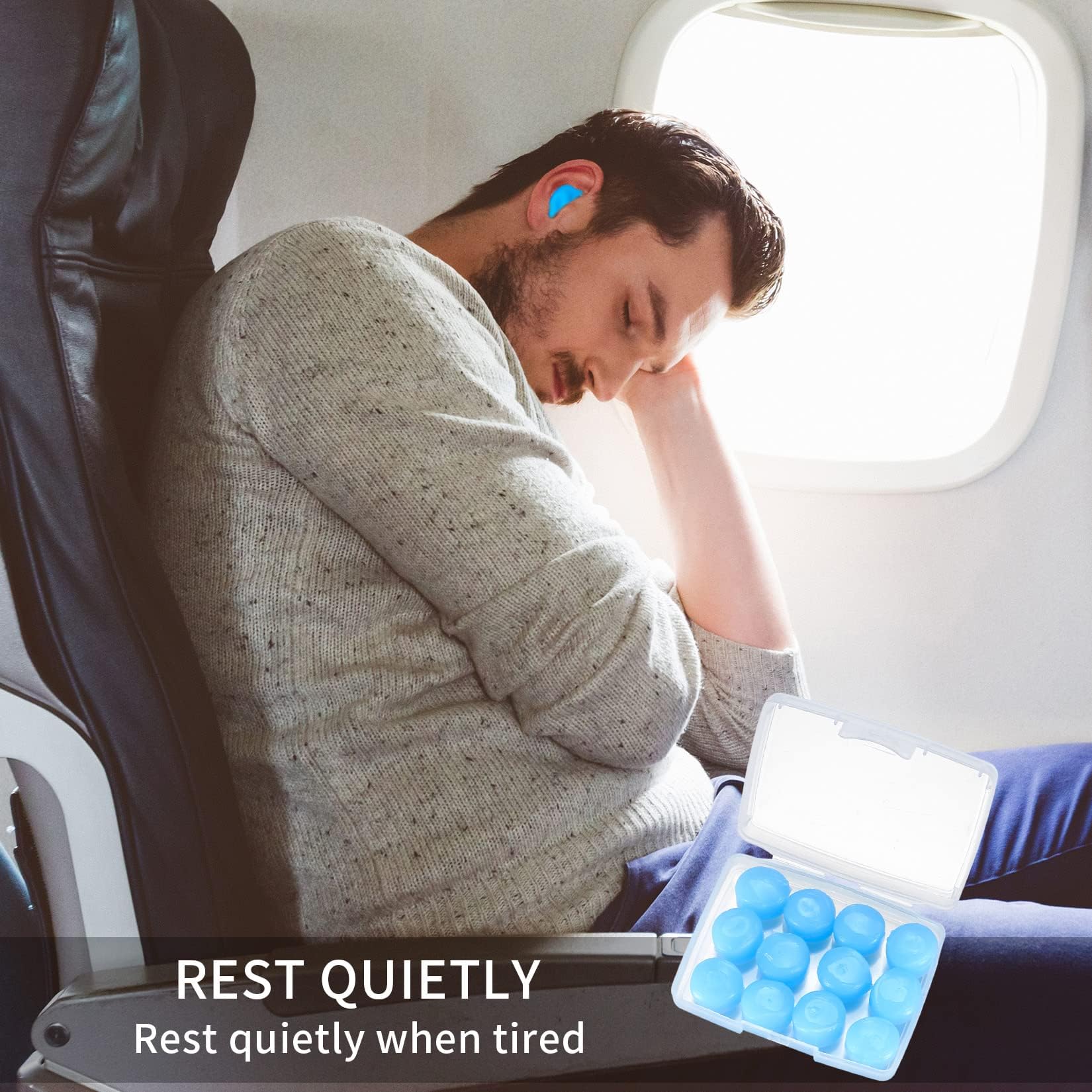 Ear Plugs For Sleeping - 16 Pack Noise Cancelling Silicone EarPlugs, Reusable