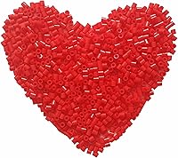 Vista 1 de 1000 cuentas de fusible, cuentas de fusión rojas de 0.197 pulgadas para manualidades, recambio de cuentas a granel.