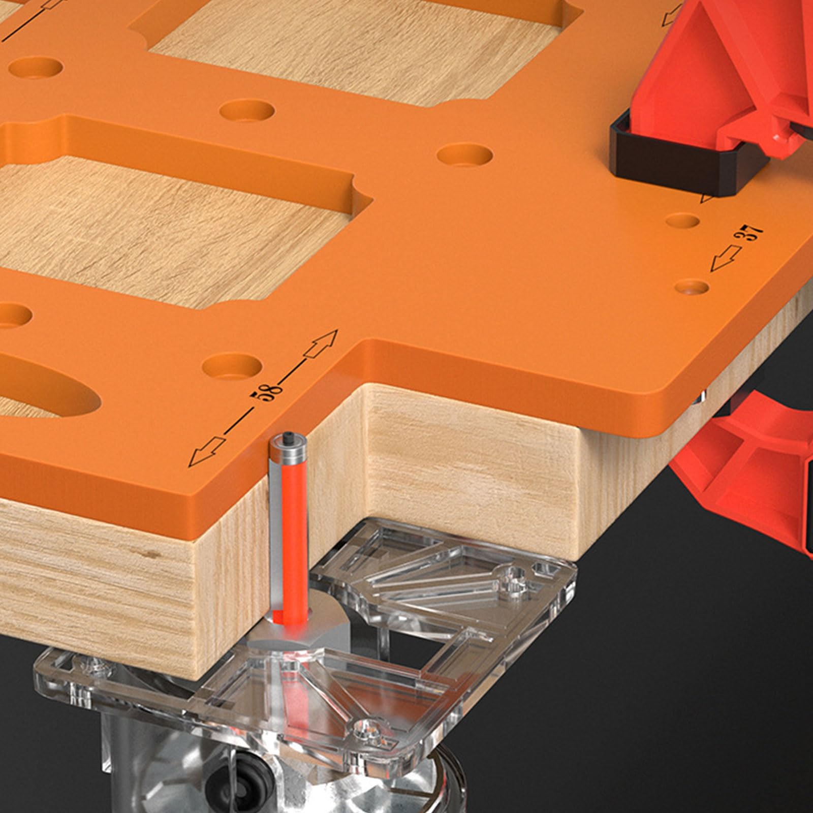 TUOTUOJIA Sturdy Switches Opening Template Routers Corner Jigs