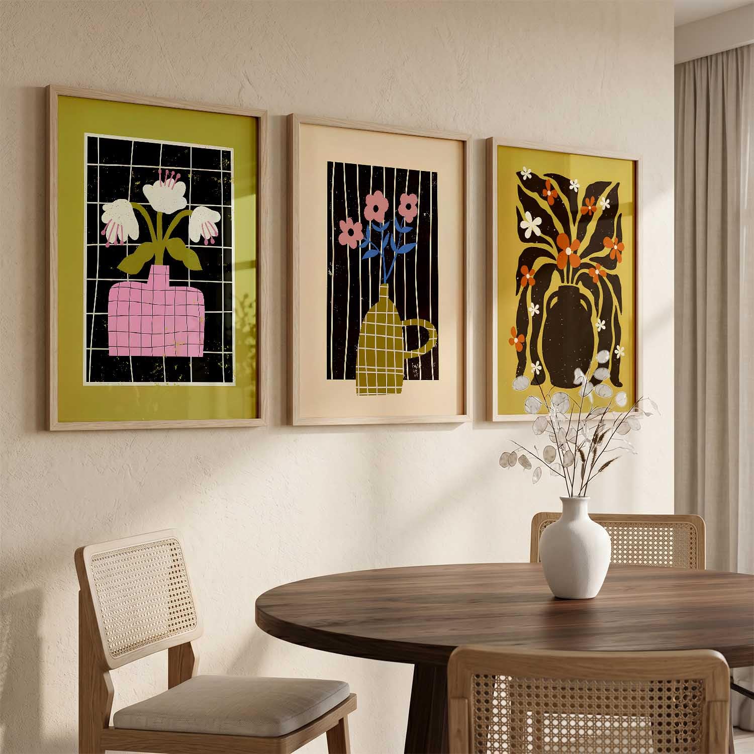 BOHO Wall Art Frames - 3 Piece Set -32