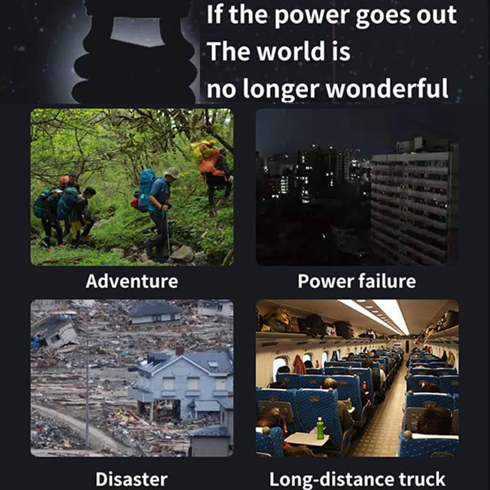 Generador portátil de 500 W con manivela,estación de energía portátil de 220 V CC,cargador con manivela,para emergencias por huracanes,campamentos al aire libre,vehículos recreativos y uso doméstico