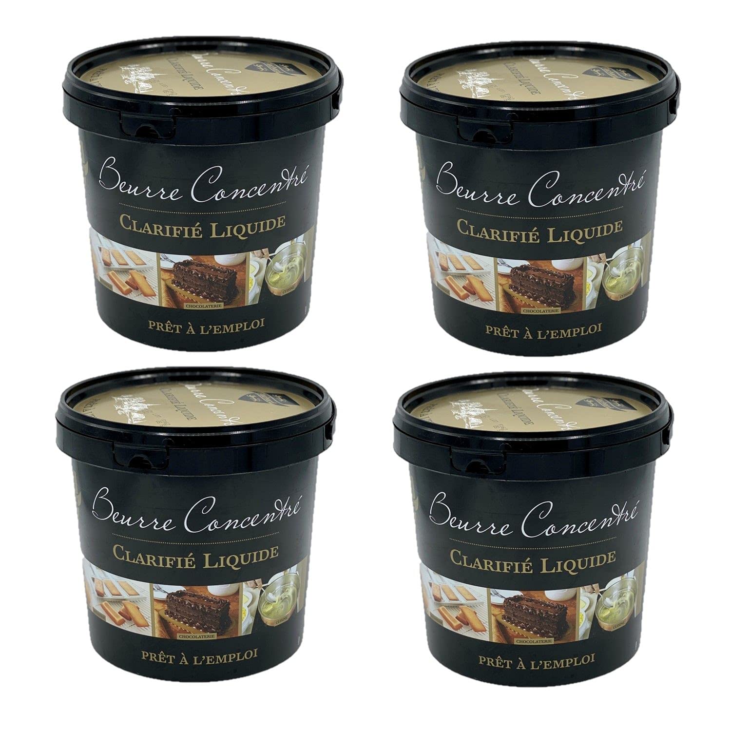 Lote de 4 manteca aclarada líquida – Flechardo – cubo de 2 kg