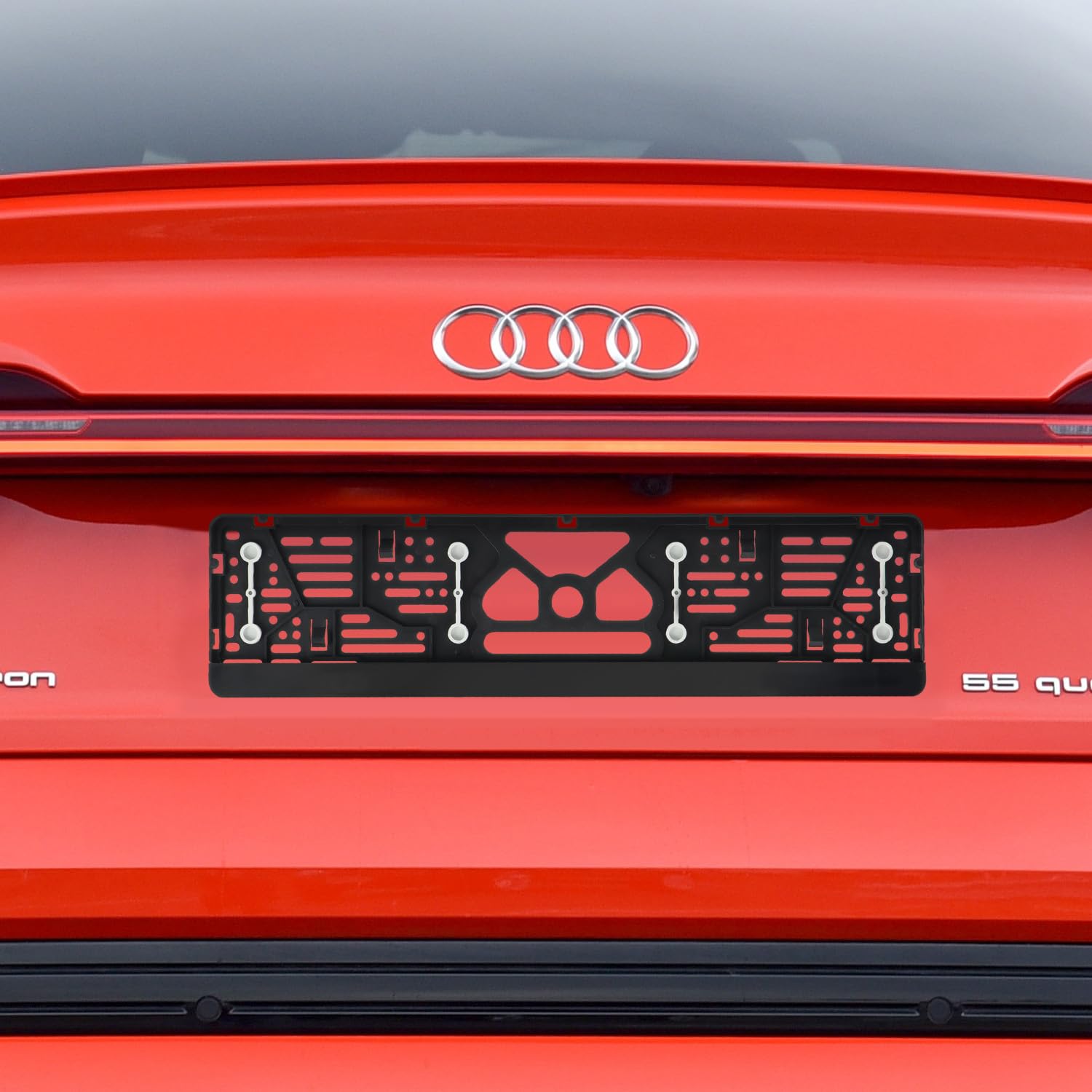 Kennzeichenhalter Mit Klicksystem - Inkl. Schrauben & Vibrationsdämpfer, 52x10 Cm