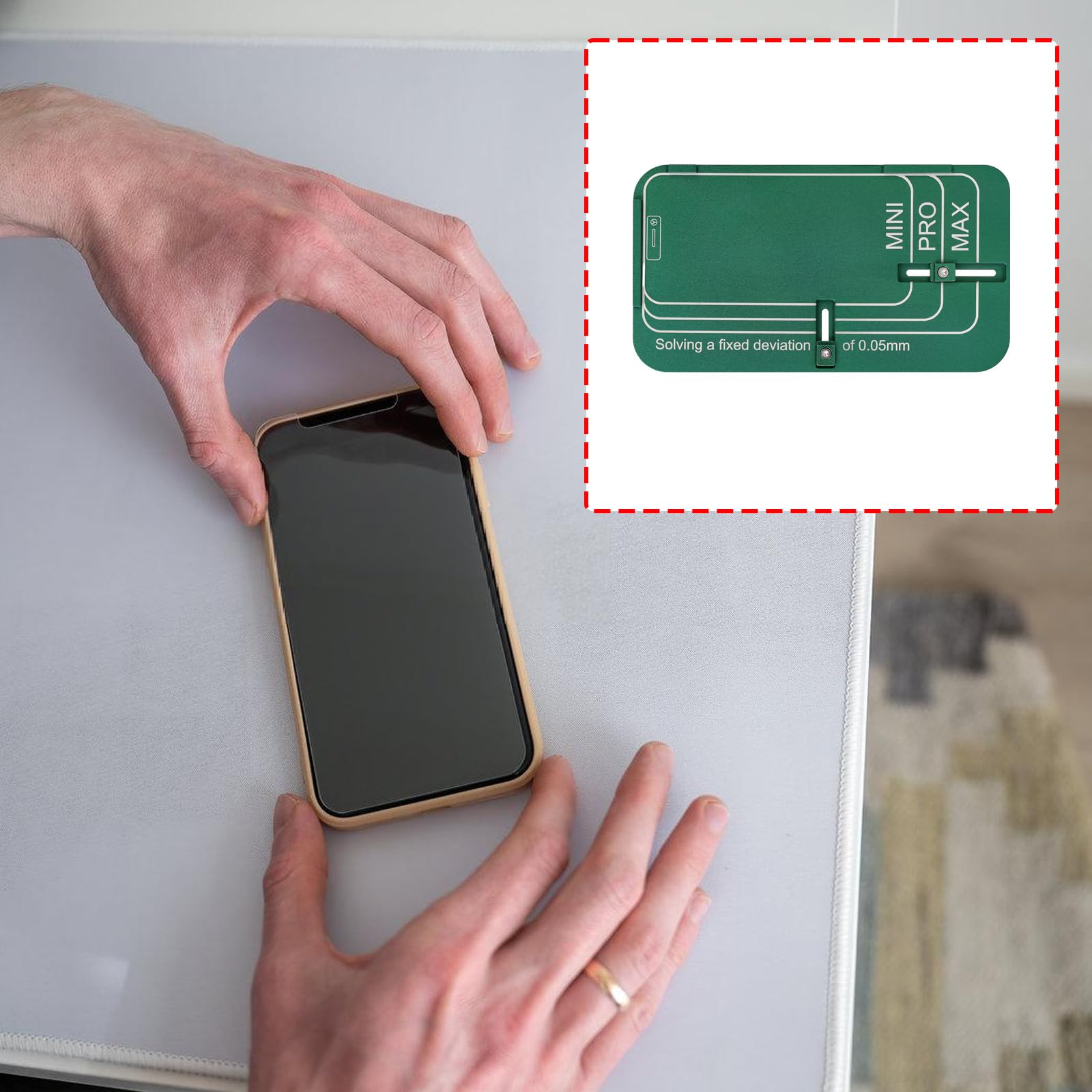 Stampo per allineamento preciso per telefoni da 12 a 17 modelli Non smontabile Design Universale Maschere laminazione con montaggio telaio Strumento riparazione professionale per telefono