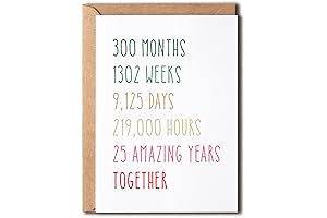 Funny 25th Anniversary Card for Him or Her
