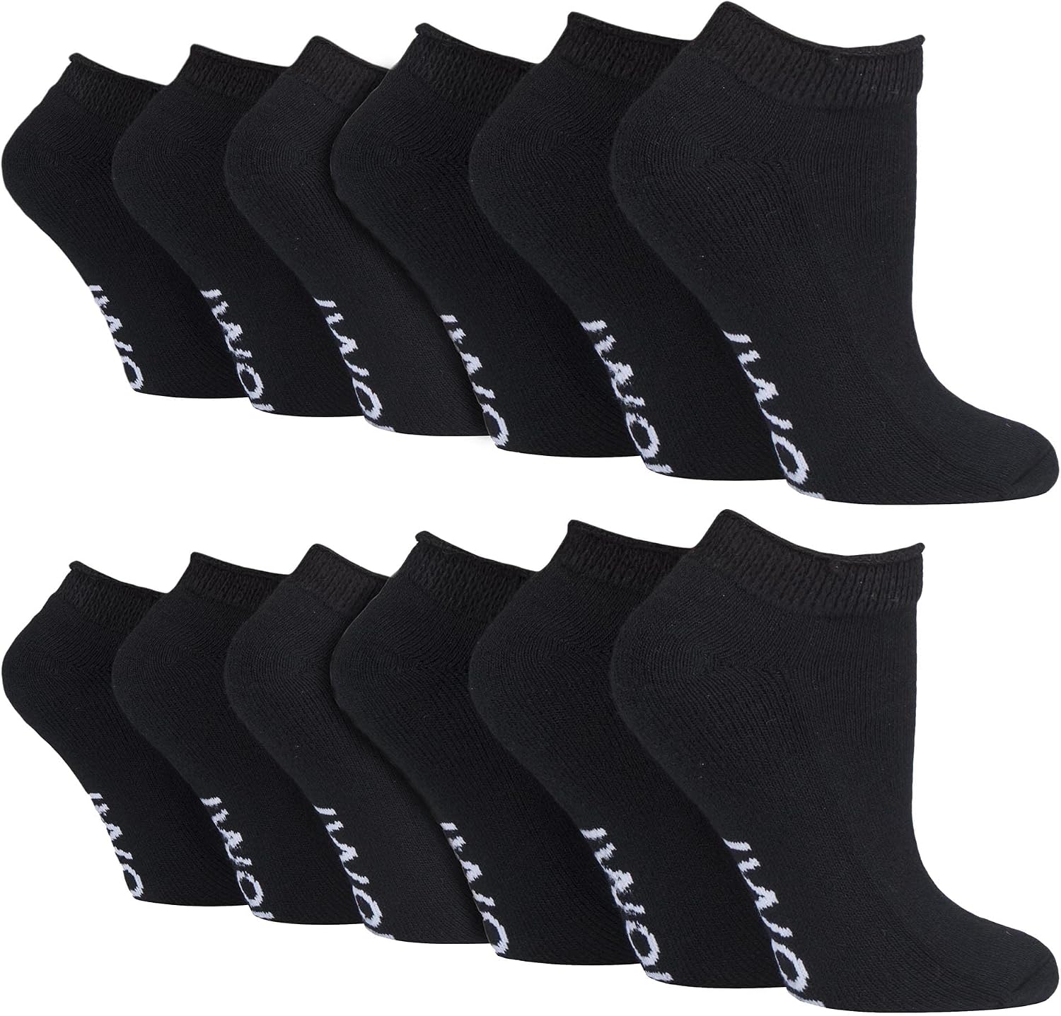 IOMI - 12 Pair Multipack Non Binding Low Cut Ankle Diabetic Sneaker Socks
