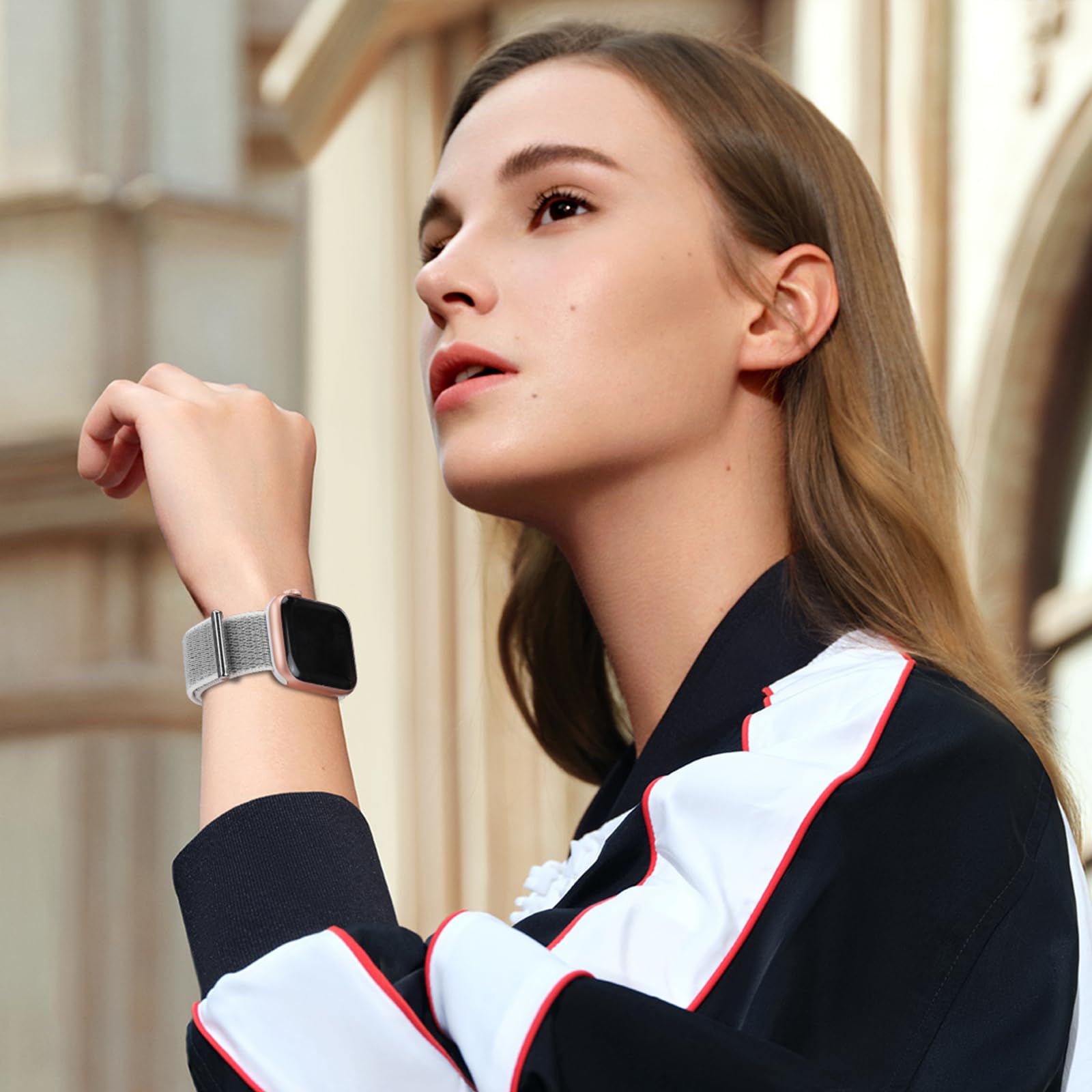 Higgs Nylon Cinturini Compatibile con Cinturino Apple Watch 49MM 45MM 44MM 42MM 41MM 40MM 38MM,Donna Uomo Cinturino Sportivi Nylon per iWatch Ultra 2 Series 9 8 7 6 5 4 3 2 1 SE,Regolabile