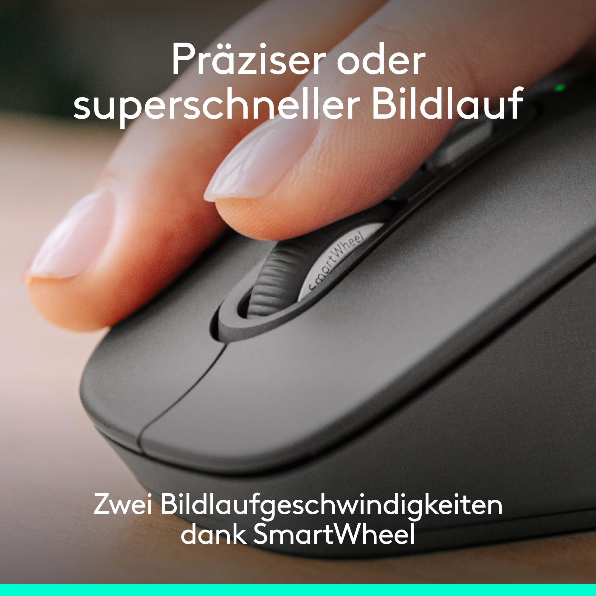 Logitech Signature Comfort Plus Combo MK880 for Business | Kabellose Tastatur & Maus, Handballenauflage, leise Klicks, Bluetooth, Windows/macOS, DEU QWERTZ - Graphit