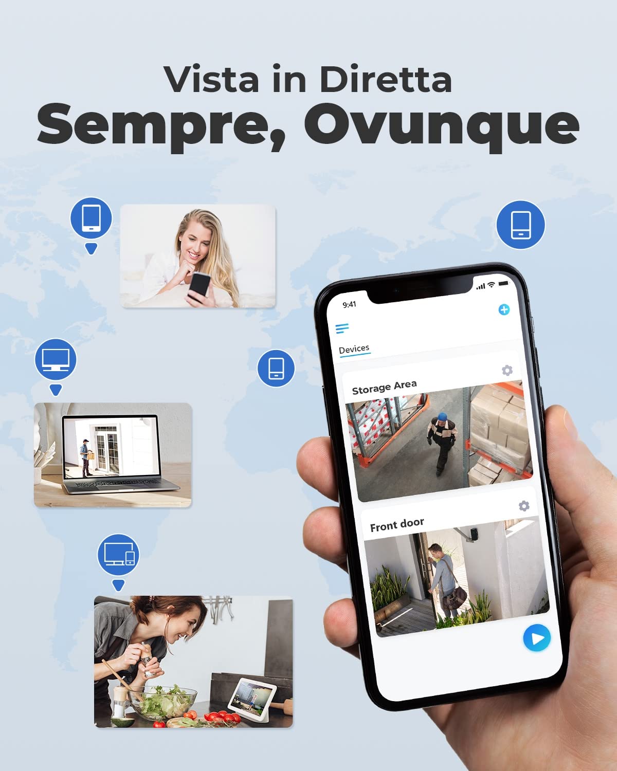 Reolink 4K PoE Kit Videosorveglianza Esterno, Rilevamento di Uomo/Veicolo, NVR 8CH 2TB + 4x Telecamere da Esterno, Visione Notturna Infrarossa, Espandibile a 16TB, Impermeabile IP67, RLK8-800B4 (Nero)