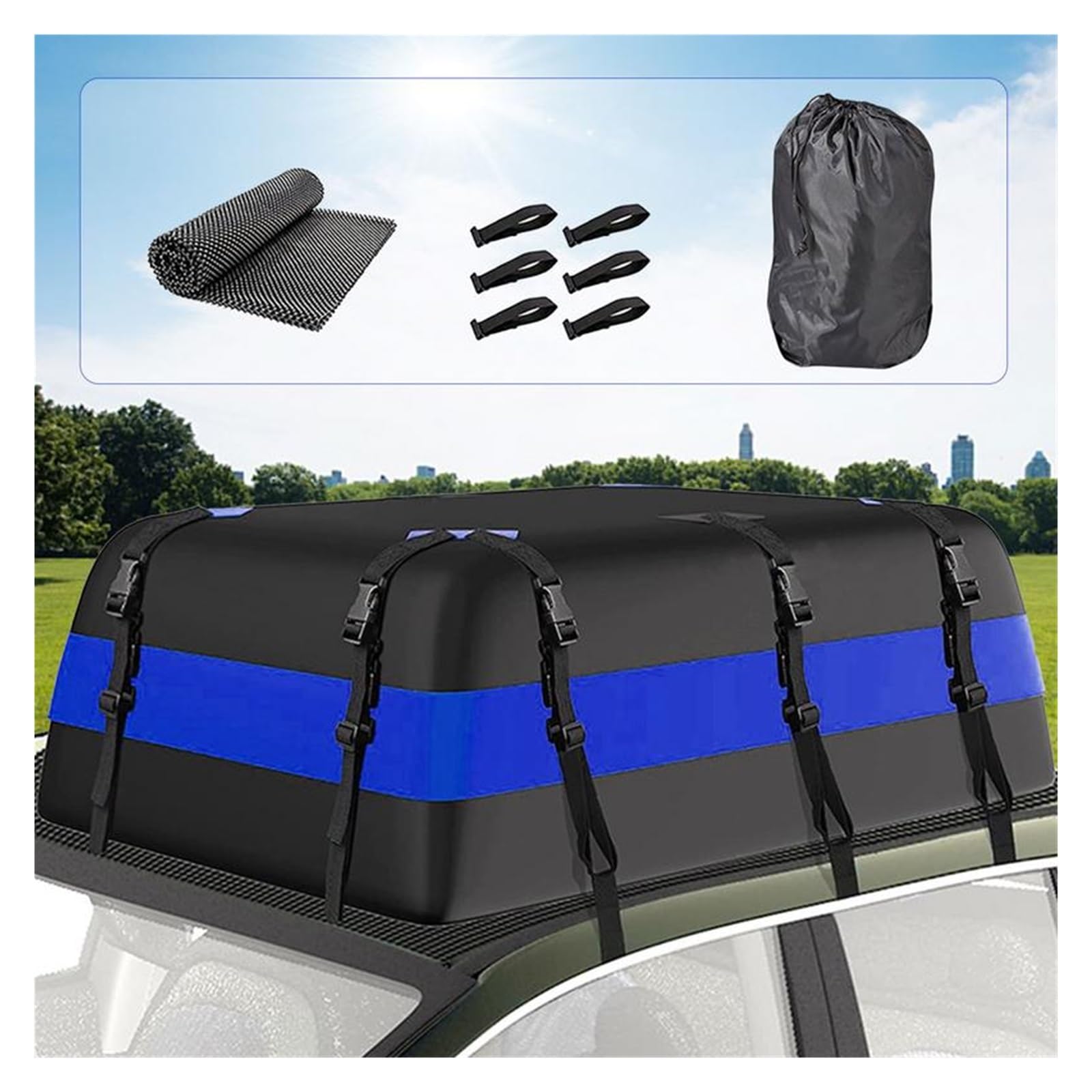 Box dachowy Bagaż na dachu 15 stóp sześciennych Top Bagażniki Bagażniki Soft-Shell Torba na dach samochodu Torba górna samochodu Wszystkie o dużej pojemności, do podróży