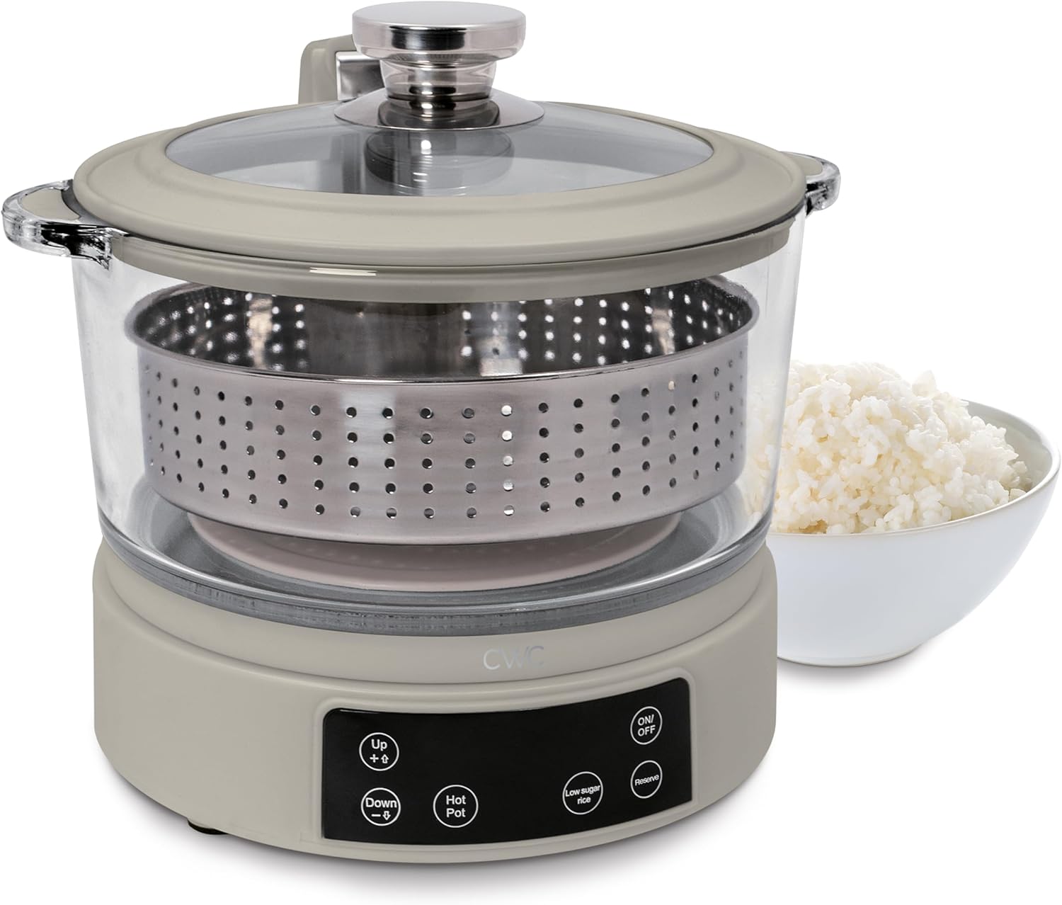 COOK WITH COLOR 8-Cup Multifunctional Smart Glass Rice Cooker