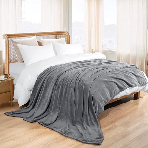 Miniatura 4 de David's Home Manta de forro polar tamaño Queen, ultra suave, más duradera, ligera, aterciopelada, sin pelusa y sin pelusas, manta acogedora de lujo